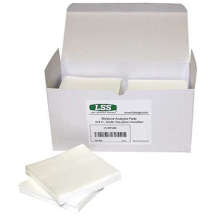 Labexact Moisture Analyzer Pad, 4 in. L, PK400 45FG80