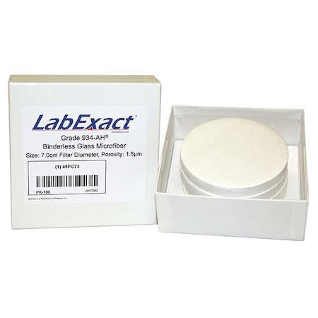 Labexact Glass Microfiber Filter, 70mm dia., PK100 LSS-AH7000