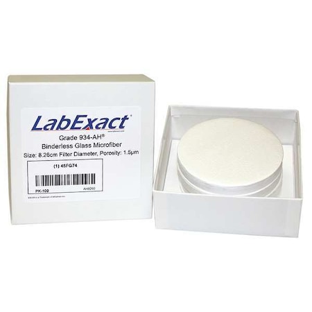Labexact Glass Microfiber Filter, 82.6mm dia, PK100 LSS-AH8260