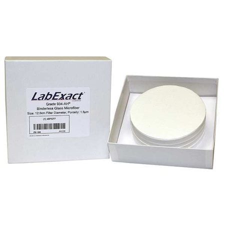 Labexact Glass Microfiber Filter, 125mm dia., PK100 LSS-AH1250