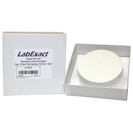 Labexact Glass Microfiber Filter, 150mm dia., PK100 LSS-AH1500