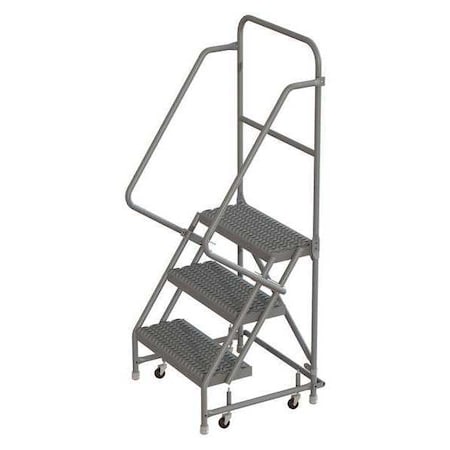 Tri-Arc 66 in H Steel Rolling Ladder, 3 Steps, 450 lb Load Capacity KDSR103242