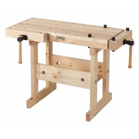 Sjobergs Junior Senior Work Bench, Birch, 19-9/32" W, Working: 25-3/16" Height, 100 lb., Straight SJO-33365