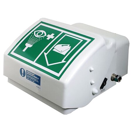 Hughes Safety Showers Plumbed Eyewash, Wall Mount, Plumbed, 8 11/12 in H., 13 1/2 in W 45GEW