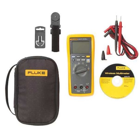 Fluke Digital Multimeter, 1,000 V Max DC, 0 V Max AC, TRMS, 6,000 Instrument Counts, LCD 3000FC/TPAK/WWG