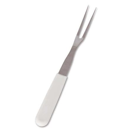 Crestware Fork, White, 13" L, Stainless Steel KN07