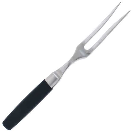 Crestware Fork, Black, 15-1/2 in. L, Stainless Steel KN107
