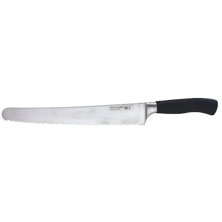 Crestware Bread Knife, Serrated, 10 in. L, Black KN122