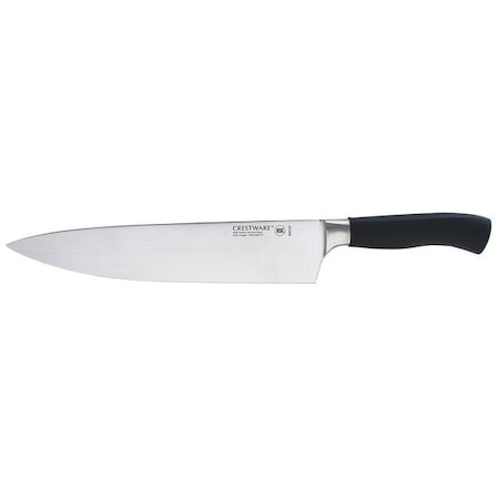 Crestware Chef Knife, Straight, 10 in. L, Black KN131