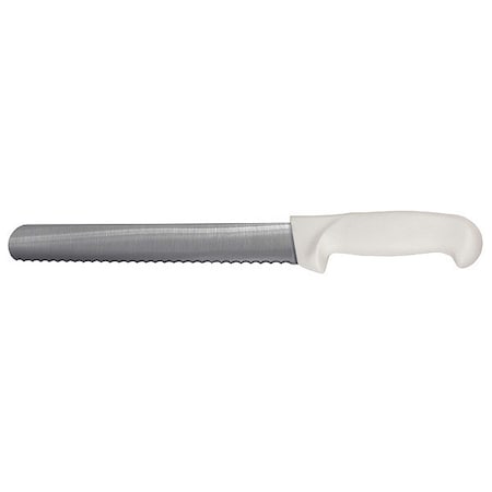 Crestware Slicer Knife, Serrated, 12 in. L, White KN53