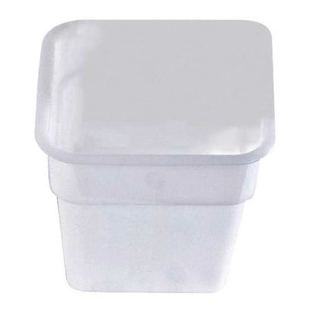 Crestware Stackable Square Container, White, Polyethylene SQW12