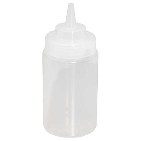 Crestware Squeeze Bottle, Plastic, Clear, 12 oz., PK12 SB12CW