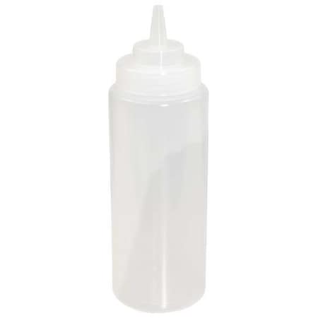 Crestware Squeeze Bottle, Plastic, Clear, 24 oz., PK12 SB24CW