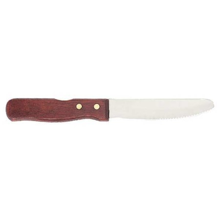 Crestware Steak Knife, 5 in. L, Wood Handle, PK12 SKJW