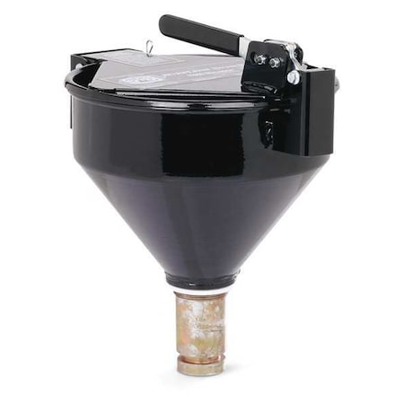 Pig Drum Funnel, Steel, 15 in. H, Black DRM1128-BK-NPT
