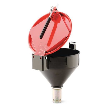 Pig Drum Funnel, Steel, 15 in. H, Red DRM1127-RD-NPT