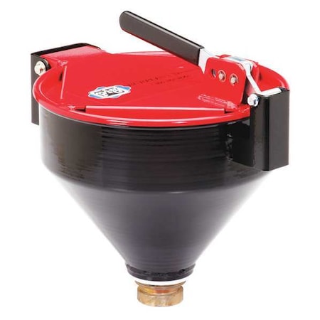 Pig Drum Funnel, Steel, 13 in. H, Red DRM1125-RD-NPT