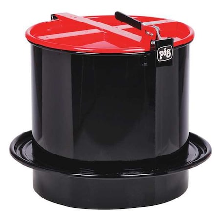 Pig Drum Funnel, Steel, 18-1/4 in. H, Red DRM1213-RD