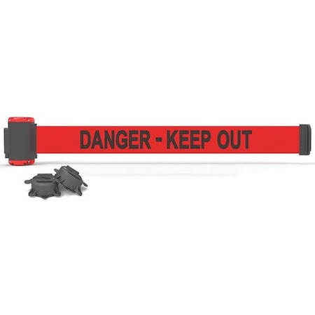 Banner Stakes Magnetic Belt Barrier, 7 ft, Dngr Keep Out MH7008