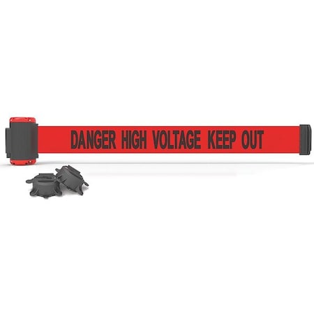 Banner Stakes Magnetic Belt Barrier, 7 ft, Dngr Hgh Vltg MH7009