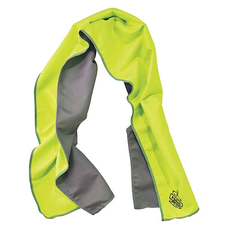 Ergodyne Cooling Towel, Lime, 40-7/8inL x 9-3/4inW 6602MF