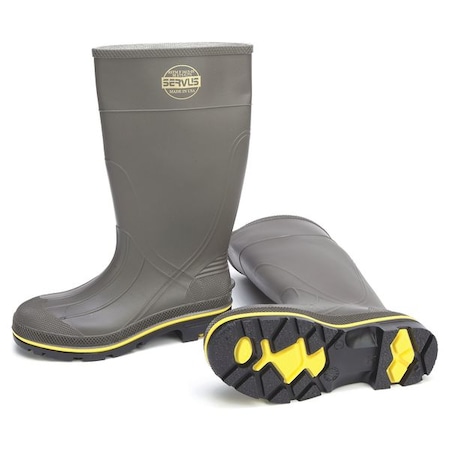 Honeywell Servus Men's Servus Pro(R) Rubber Boot, Steel Toe, 15" Height, Gray, 5 75101-GYM-050