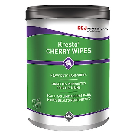 Sc Johnson Professional Industrial Hand Wipe, Cherry, 10x12In., PK6 KCW70W