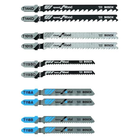 BOSCH Jigsaw Blade Set, 10 pcs T5002