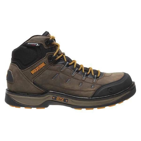 Wolverine Size 7 Men's Hiker Boot Composite Work Boot, Taupe/Yellow