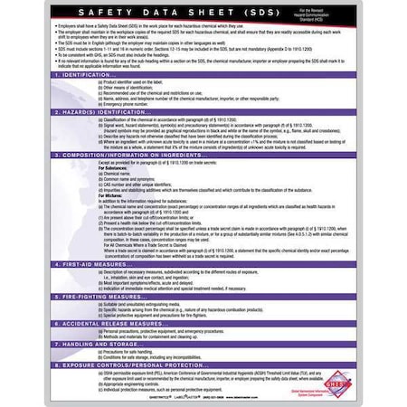 Labelmaster Training Chart, 11 in H x, 8 1/2 in W, Plastic GHISTRNTC2