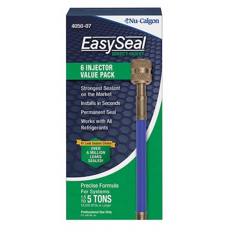 Nu-Calgon Refrigerant Leak Sealant, Up to 5tons, PK6 4050-07