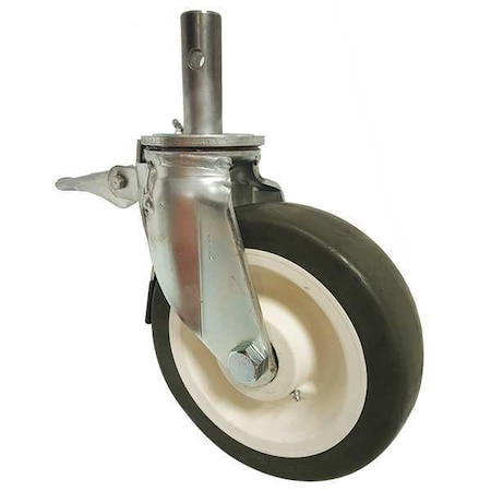 Zoro Select Scaffold Caster, Polyurethn, 10 in, 1500 lb 403-10UK-SB-A