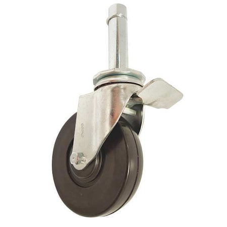 Zoro Select Scaffold Caster, Rubber, 5 in., 190 lb. 053-5OX-SK-A