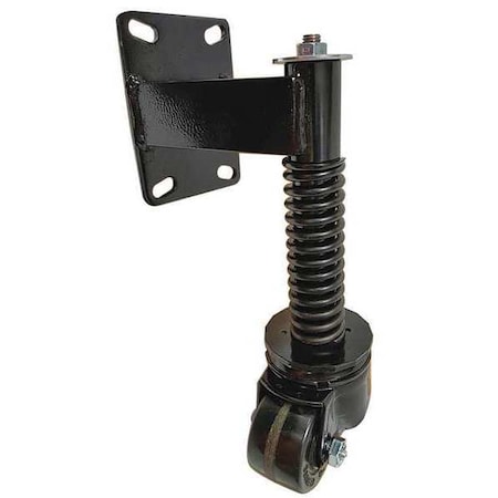 Zoro Select Door Plate Caster, Black, Phenolic, 700 lb. 982-3UM