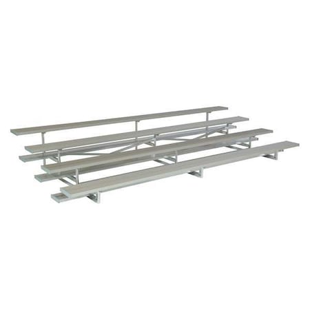 National Recreation Systems Bleacher, 4 Rows, 40 Seats, 15 ft. L NB-0415ALRSTD