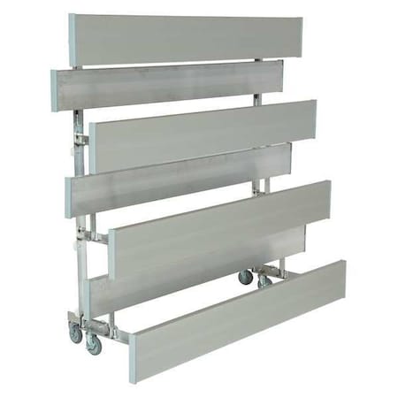 National Recreation Systems Bleacher, 4 Rows, 15 Seats, 7-1/2 ft. L TR-0407.5ALRSTD