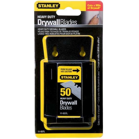Stanley Utility Blade, Steel, 2-7/16 in. L, PK50 11-937L