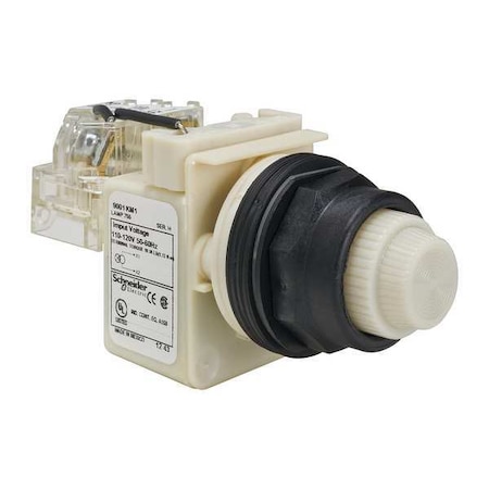 Schneider Electric Push to Test Pilot Light, White, Incand 9001SKT1W31