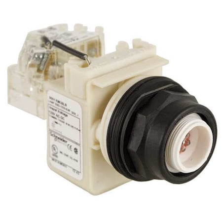 Schneider Electric Push to Test Pilot Light, Red, LED 9001SKT38LR