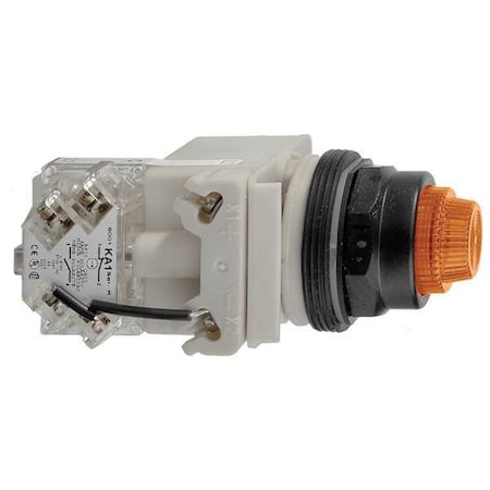 Schneider Electric Push to Test Pilot Light, Amber, LED 9001SKT38LYA31