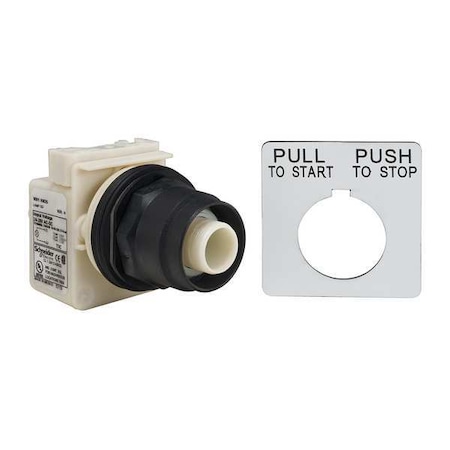 Schneider Electric Illuminated Push Button Operator, 30 mm, No Cap 9001SKR8P35