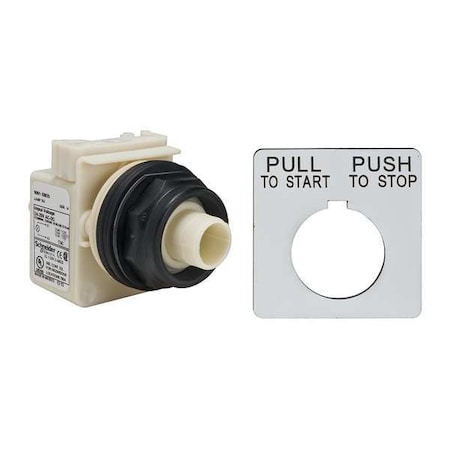 Schneider Electric Illuminated Push Button Operator, 30 mm, No Cap 9001SKR9P35