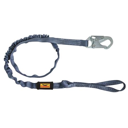 Condor Shock Absorbing Lanyard, 6 ft. Length, Web Loop, Polyester, 1 Leg(s), 310 lb. Weight Capacity 45J286