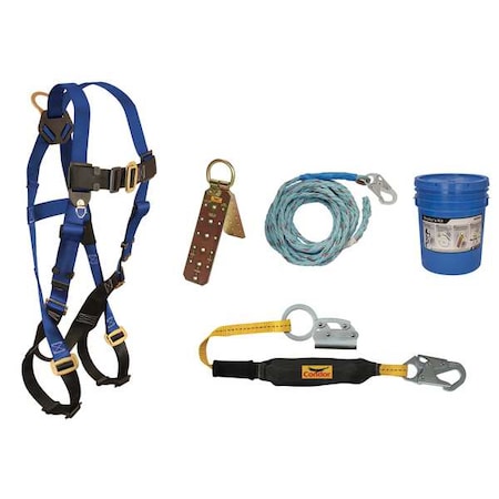 Condor Roofer's Fall Protection Kit, Size: Universal 45J298
