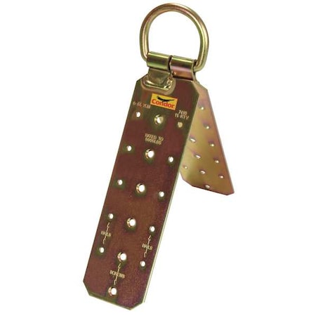 Condor Roof Anchor, 20 1/2 in Length, 310 lb Weigth Capacity, Steel Anchor, 5,000 lb Tensile Strength 45J299