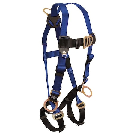 Condor Condor Full Body Harness, S/M, 425 lb., Mating Chest/ Mating Leg Straps, Back, Chest, Hips D-Ring 45J279