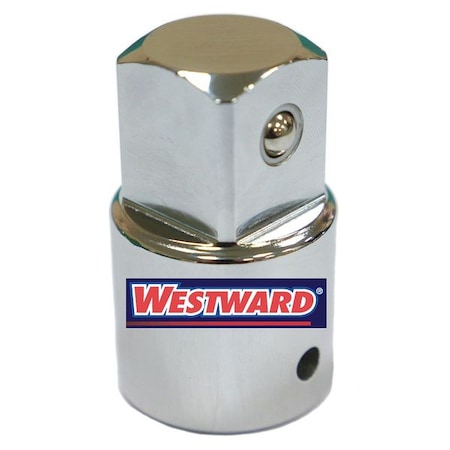 Westward Socket Adapter, 3/4" Female Sq, 1" Square 45J216