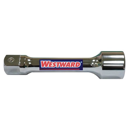 Westward Socket Extension 1" Dr, 6 in L, 1 Pieces, Chrome 45J262