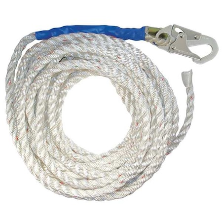 Condor Condor Vertical Lifeline, 50 ft Length, 310 lb. Weight Capacity 45J301