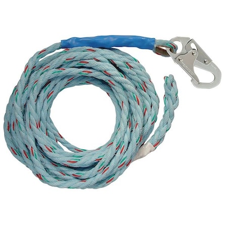 Condor Condor Vertical Lifeline, 50 ft Length, 310 lb. Weight Capacity 45J302